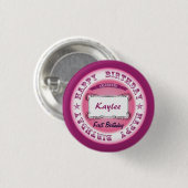 Geburtstagsfeier Button (Vorne & Hinten)