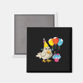 Geburtstagsfeier-Cupcake Lustiger Bauernhof Anim Magnet (Vorderseite/Rückseite)