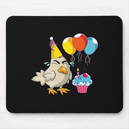 Geburtstagsfeier-Cupcake Lustiger Bauernhof Anim Mousepad (Vorne)