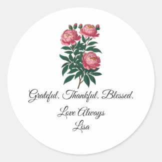 Geburtstagsfeier Danke  Runder Aufkleber