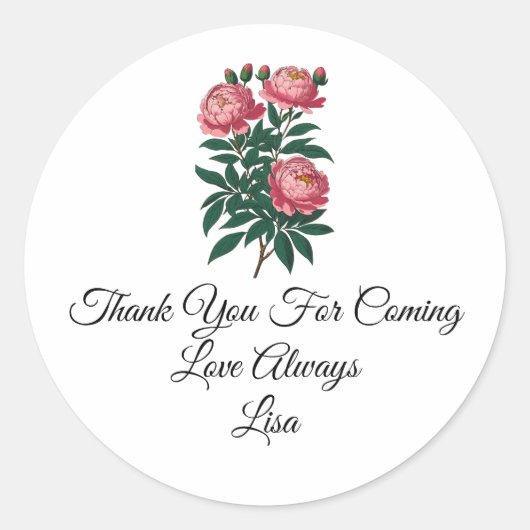 Geburtstagsfeier Dankeschön  Runder Aufkleber (Vorderseite)