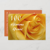 Geburtstagsfeier/DeepYellow Rose Einladung (Vorne/Hinten)