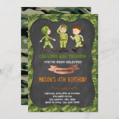 Geburtstagsfeier der Armee Einladung (Vorne/Hinten)