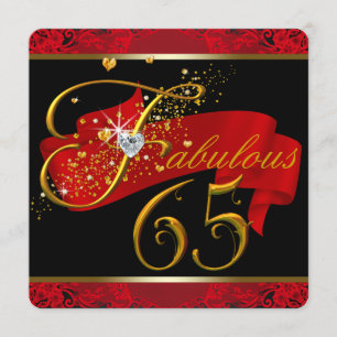 Geburtstagsfeier der Frau zum 65. Geburtstag in Ro Einladung