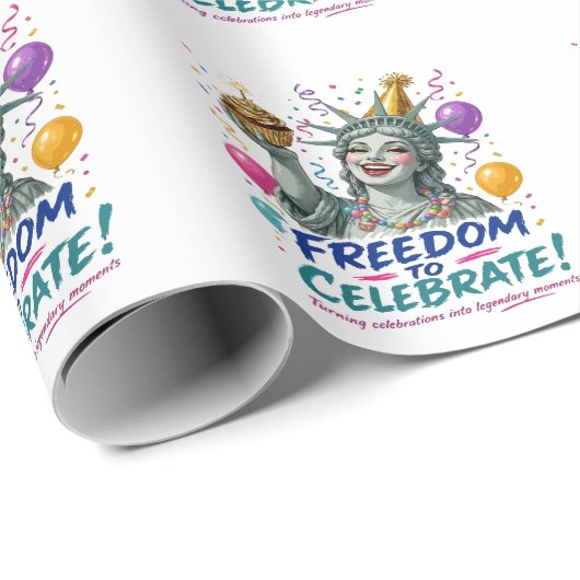 Geburtstagsfeier der Freiheitsstatue Geschenkpapier (Rolleneckpunkt)