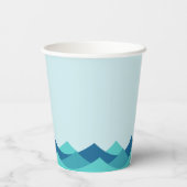 Geburtstagsfeier der Haifisch-Bite-Party Pappbecher (Rückseite)