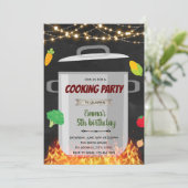 Geburtstagsfeier der Kochschule Einladung (Stehend Vorderseite)