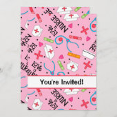 Geburtstagsfeier der Krankenschwester Rosa Einladung (Vorne/Hinten)