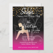 Geburtstagsfeier der Mädchen - Rosa Invit Einladung (Vorderseite)