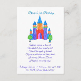 Geburtstagsfeier der Prinzessin - mit Reim Einladung