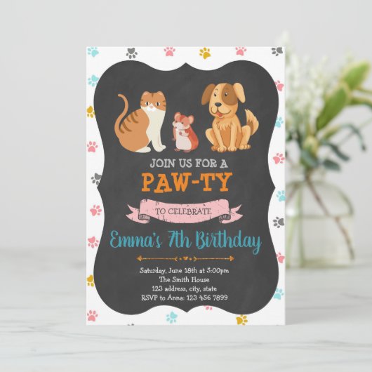 Geburtstagsfeier des Hauses Einladung (Stehend Vorderseite)