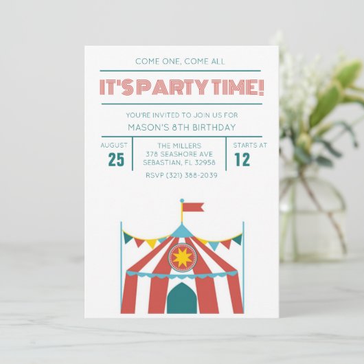 Geburtstagsfeier des Kindes Einladung (Stehend Vorderseite)