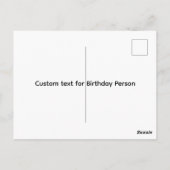 Geburtstagsfeier-Design Postkarte (Rückseite)