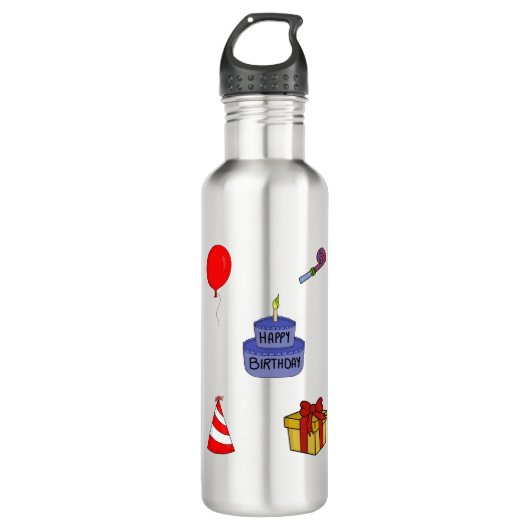 Geburtstagsfeier Edelstahlflasche (Vorderseite)