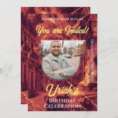 Geburtstagsfeier Einladung (Vorne/Hinten)