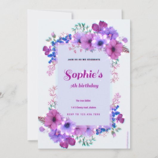 Geburtstagsfeier Einladung (Vorderseite)