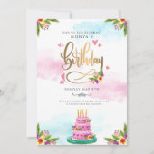 Geburtstagsfeier Einladung (Vorderseite)