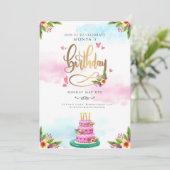 Geburtstagsfeier Einladung (Stehend Vorderseite)