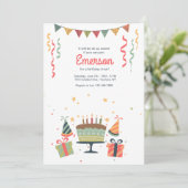 Geburtstagsfeier Einladung (Stehend Vorderseite)