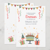 Geburtstagsfeier Einladung (Vorne/Hinten)