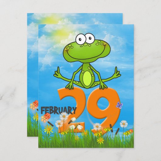 Geburtstagsfeier Einladung (Vorne/Hinten)