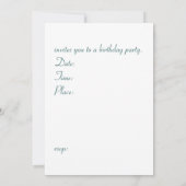 Geburtstagsfeier Einladung (Rückseite)