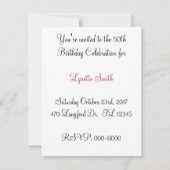 Geburtstagsfeier Einladung (Rückseite)