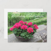 Geburtstagsfeier Einladung (Vorne/Hinten)