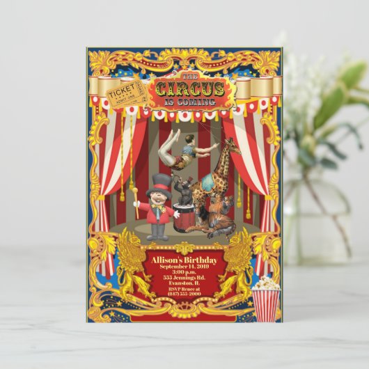 Geburtstagsfeier Einladung (Stehend Vorderseite)