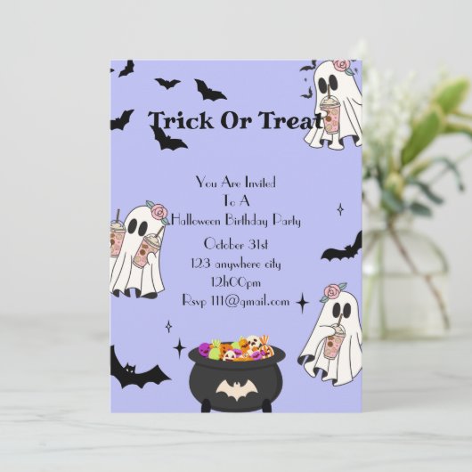 Geburtstagsfeier Einladung (Stehend Vorderseite)