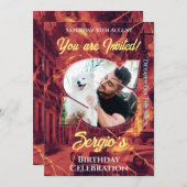 Geburtstagsfeier Einladung (Vorne/Hinten)