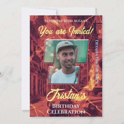 Geburtstagsfeier Einladung (Vorderseite)