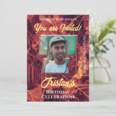 Geburtstagsfeier Einladung (Stehend Vorderseite)