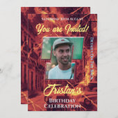 Geburtstagsfeier Einladung (Vorne/Hinten)