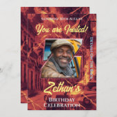 Geburtstagsfeier Einladung (Vorne/Hinten)