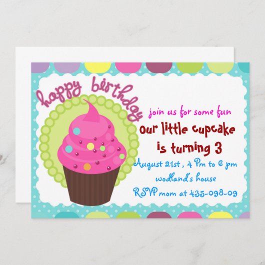 Geburtstagsfeier Einladung (Vorne/Hinten)