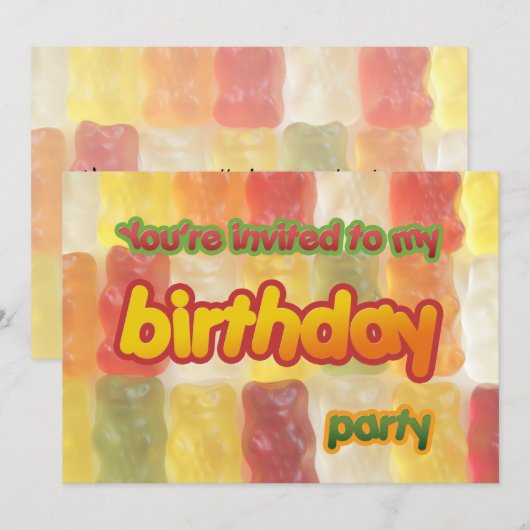 Geburtstagsfeier Einladung (Vorne/Hinten)