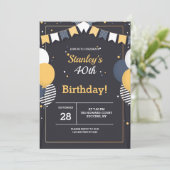 Geburtstagsfeier Einladung (Stehend Vorderseite)