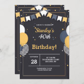 Geburtstagsfeier Einladung (Vorne/Hinten)