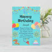 Geburtstagsfeier Einladung (Stehend Vorderseite)