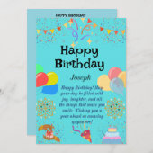 Geburtstagsfeier Einladung (Vorne/Hinten)