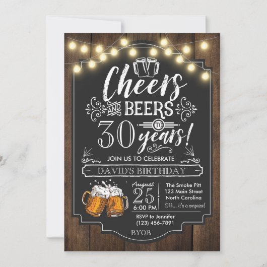 Geburtstagsfeier Einladung (Vorderseite)