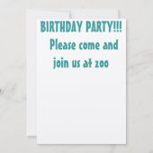 Geburtstagsfeier Einladung (Rückseite)