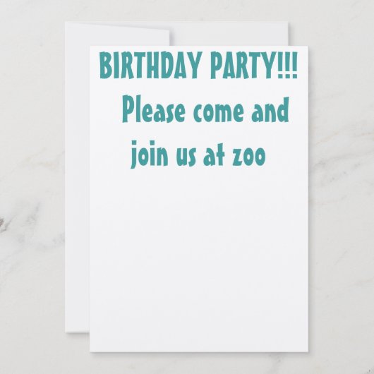 Geburtstagsfeier Einladung (Rückseite)