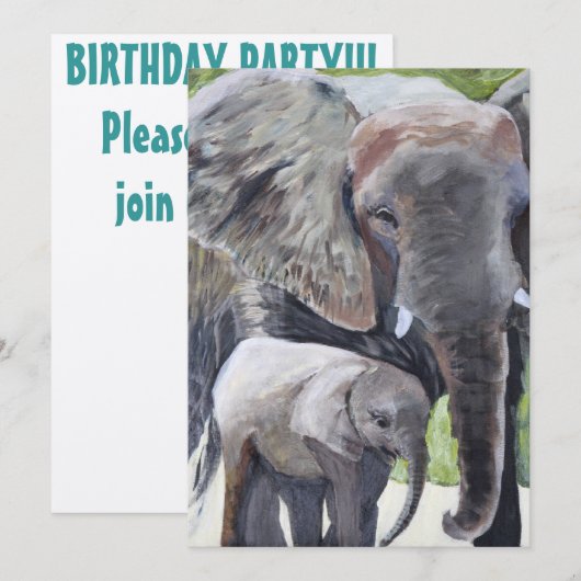 Geburtstagsfeier Einladung (Vorne/Hinten)