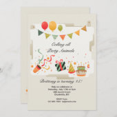 Geburtstagsfeier Einladung (Vorne/Hinten)