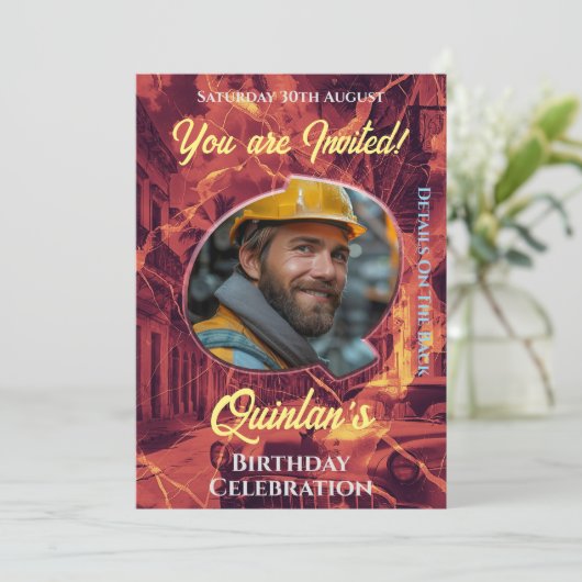 Geburtstagsfeier Einladung (Stehend Vorderseite)