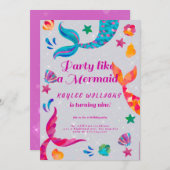 Geburtstagsfeier Einladung (Vorne/Hinten)