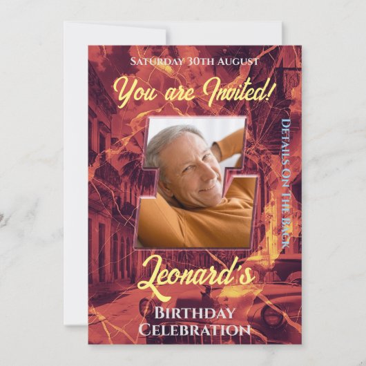 Geburtstagsfeier Einladung (Vorderseite)