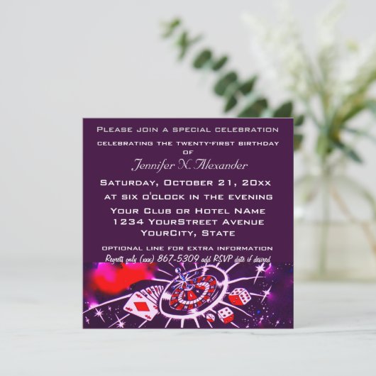 Geburtstagsfeier Einladung (Stehend Vorderseite)